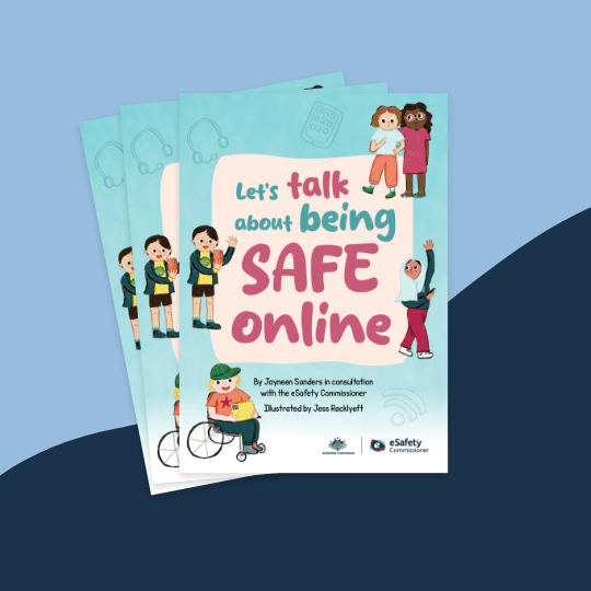Online book called 'Let's talk about being safe online'