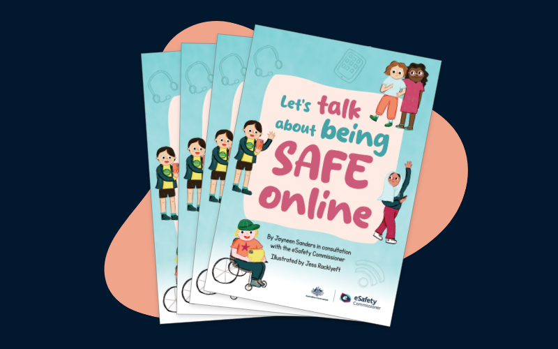 Cover of 'Let's talk about being safe online' book